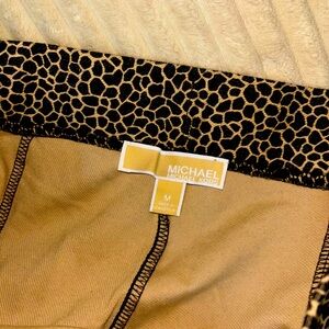 Michael Kors Black and Tan Patterned Pants